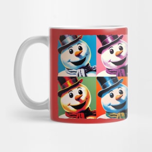 Frosty Fusion: Pop Art's Coolest Creation - Pop Snowman Mug